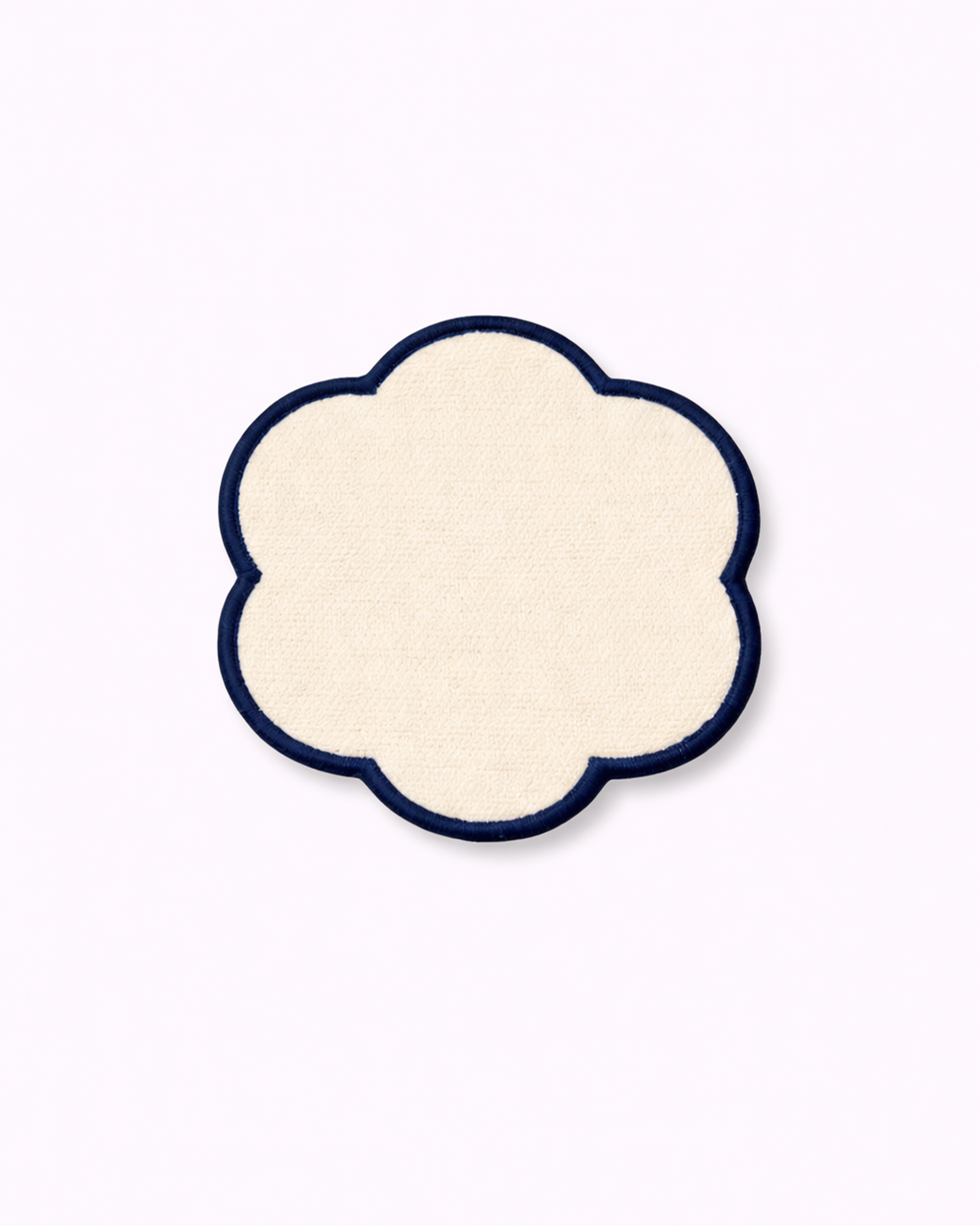 Off-White cotton coaster front view