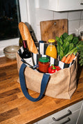 JUTE TOTE BAG WITH COMPARTMENTS