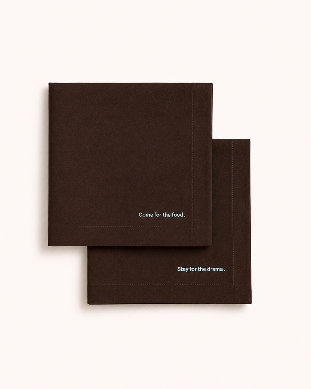 EMBROIDERED NAPKIN (SET OF 2) - FOOD & DRAMA