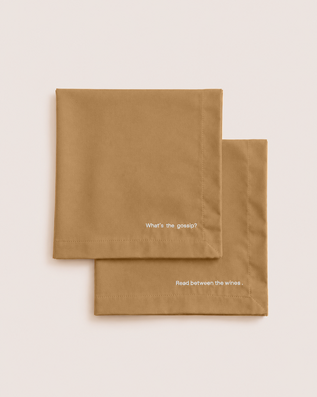 EMBROIDERED COTTON NAPKIN (SET OF 2) - GOSSIP & WINES