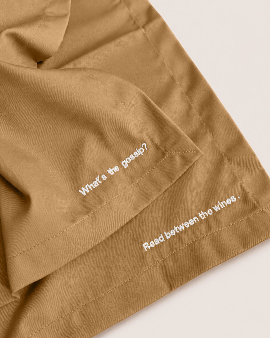 EMBROIDERED COTTON NAPKIN (SET OF 2) - GOSSIP & WINES